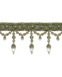 3 3/4 in Bead Tassel Fringe Lt. Beige/Sea Green