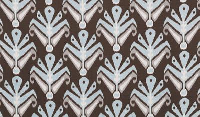 Duralee 21041 680 in John Robshaw - Umber Khaki Cotton  Blend Printed Linen  Ikat  Fabric