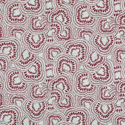 Duralee 21084 165  Jax in Tilton Fenwick Prints Red Drapery-Upholstery Cotton Circles and Swirls  Fabric