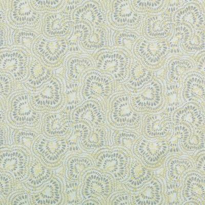 Duralee 21084 205  Jax in Tilton Fenwick Prints Yellow Drapery-Upholstery Cotton Circles and Swirls  Fabric