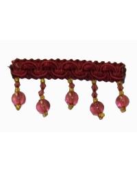 202100 Braid with Acrylic Beads Cabernet