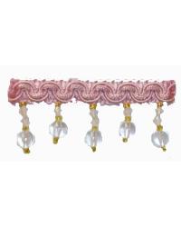 202100 Braid with Acrylic Beads Carnation