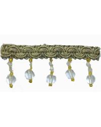 202100 Braid with Acrylic Beads Sage