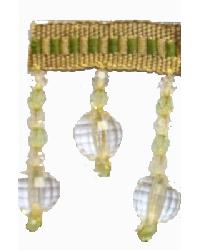 202145 Braid with Acrylic Beads Eucalyptus