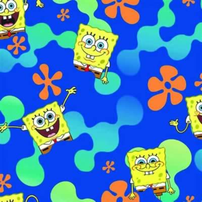 spongebob,spongebob square pants,spongebob fabric,spongebob patrick,spongebob and patrick,spongebob fabrics,quilting fabric,spongebob quilting fabric,spongebob cotton fabric,foust textiles,28403,236894,Spongebob Undersea Flowers