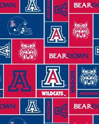 Arizona Wildcats Block Fleece by  Foust Textiles Inc. 