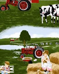 Farmall Tractor Farm Scene Green New 2010