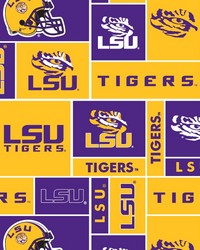 Louisiana State Tigers Block Fleece by  Foust Textiles Inc. 