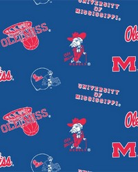 Mississippi Rebels Fleece by  Foust Textiles Inc. 