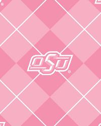 Pink Oklahoma State Cowboys Argyle Fleece by  Foust Textiles Inc. 