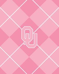 Oklahoma Sooners Pink Argyle Fleece 2010 College Fleece