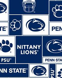 Penn State Lions Block Fleece by  Foust Textiles Inc. 