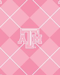 Pink Texas A&M Aggies Argyle Fleece by  Foust Textiles Inc. 