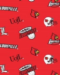 Louisville Cardinals Cotton Print - Red 2009 College Cotton