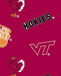 Virginia Tech Hokies Red Fleece by  Foust Textiles Inc. 