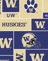 Washington Huskies Block Fleece by  Foust Textiles Inc. 