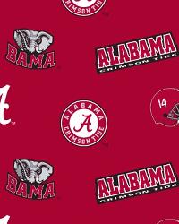 Alabama Crimson Tide Red Fleece by  Foust Textiles Inc. 