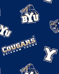 Brigham Young Cougars Fleece by  Foust Textiles Inc. 
