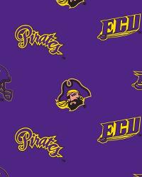 East Carolina Pirates Purple Fleece by  Foust Textiles Inc. 