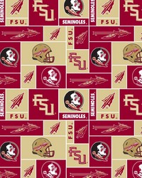 Florida State Seminoles Block Fleece by  Foust Textiles Inc. 