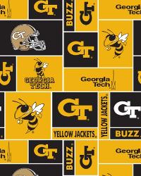 Georgia Tech Yellow Jackets Block Fleece by  Foust Textiles Inc. 