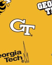 Georgia Tech Yellow Jackets Yellow Fleece by  Foust Textiles Inc. 