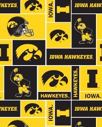 Iowa Hawkeyes Block Fleece by  Foust Textiles Inc. 