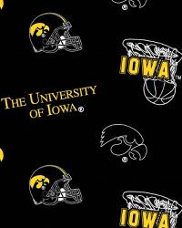 Iowa Hawkeyes Black Fleece by  Foust Textiles Inc. 