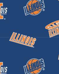 Illinois Illini Blue Fleece by  Foust Textiles Inc. 