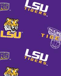 LSU Tigers Purple Fleece by  Foust Textiles Inc. 