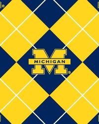 Michigan Wolverines Argyle Fleece by  Foust Textiles Inc. 