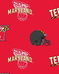 Maryland Terrapins Red Fleece by  Foust Textiles Inc. 