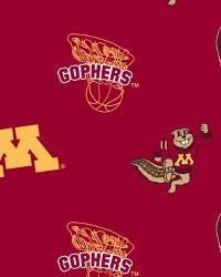Minnesota Golden Gophers Red Fleece by  Foust Textiles Inc. 