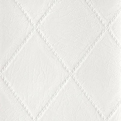 Futura Vinyls RUNABOUT WHITE DIAMOND RUNABOUT RUN-1111 White Polyester Polyester Fire Rated Fabric Embossed Faux Leather Marine and Auto Vinyl Fabric