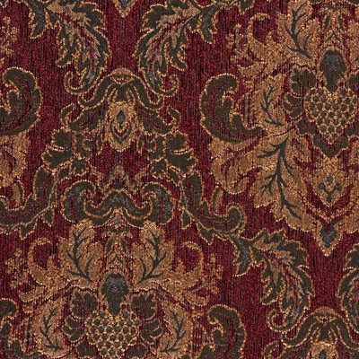 Gum Tree Highgrove Wine in new2021 Purple Polyester  Blend Fire Rated Fabric Classic Damask   Fabric
