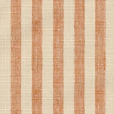 Kasmir Cape Cod Stripe Sienna in Coastal Living Orange Drapery Polyester Striped Textures Small Striped  Striped   Fabric
