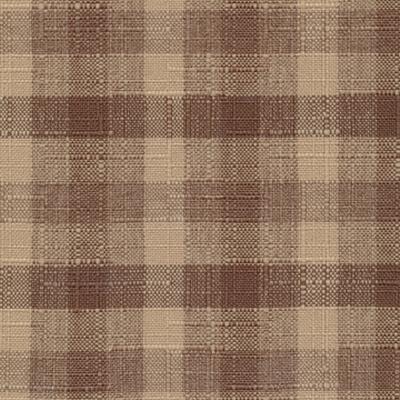 Kasmir Chesapeake Check Maple in Coastal Living Brown Drapery Polyester Plaid and Tartan  Fabric