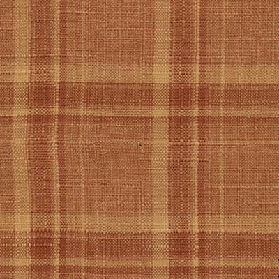 Kasmir Nantucket Plaid Cinnamon in Coastal Living Orange Drapery Polyester Plaid and Tartan  Fabric
