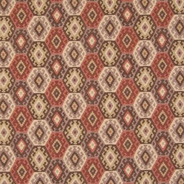 Kasmir Papago Terracotta in Classic Elegance, Vol 1 Orange Multipurpose Cotton Fire Rated Fabric Southwestern Diamond  Navajo Print   Fabric