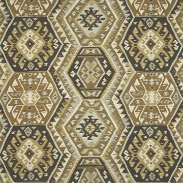 Kasmir Pima Basketry Desert in Classic Elegance, Vol 2 Brown Multipurpose Cotton Fire Rated Fabric Navajo Print   Fabric
