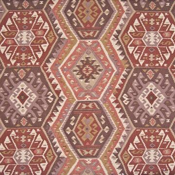 Kasmir Pima Basketry Terracotta in Classic Elegance, Vol 1 Red Multipurpose Cotton Fire Rated Fabric Southwestern Diamond  Navajo Print   Fabric