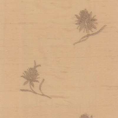 Xanadu Sand in sept 2022 Brown Multipurpose Silk Floral Embroidery Small Print Floral  Embroidered Silk  Floral Silk   Fabric