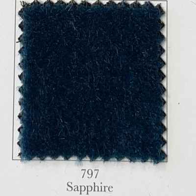 Latimer Alexander Nevada Sapphire in Nevada Blue Upholstery Wool  Blend Wool Mohair  Mohair Velvet  Solid Blue   Fabric
