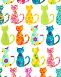 Calico Cat White Michael Miller Spring 2011 Calico Cat White Michael Miller Spring 2011