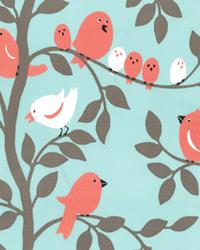 Tweetie Pie Aqua by  Alexander Henry 