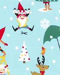 Gnome for the Holidays Blue Blue Michael Miller Stock