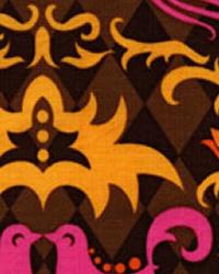 Birdie Damask Chocolate by  Alexander Henry 