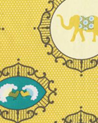 Menagerie Yellow Cotton Print by  Alexander Henry 