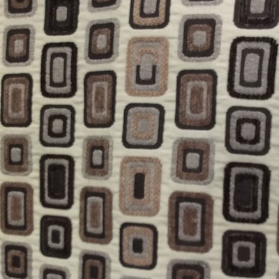 Nolita Charcoal in Plaza 2018 Grey Multipurpose Polyester Fire Rated Fabric Patterned Chenille  Geometric  Geometric   Fabric