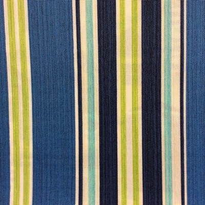 Saladino Stripe Aquamarine in Outdoor Designer Fabric Blue Polyester Fire Rated Fabric Stripes and Plaids Outdoor  Striped   Fabric